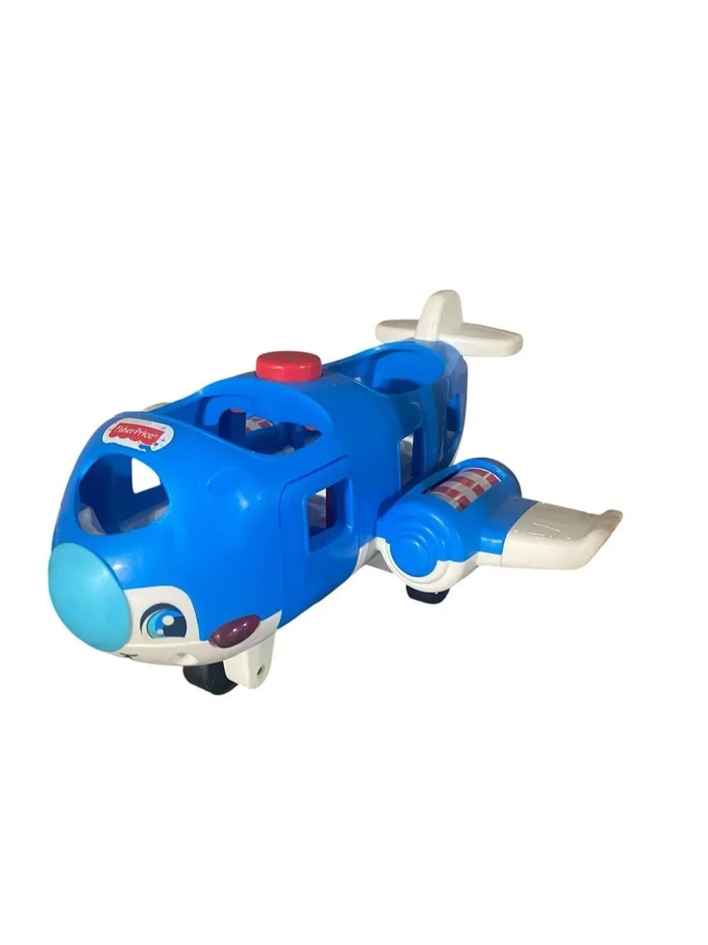 Fisher Price Little People Jet Plane Blue Talking Musical Lights Sounds Tested